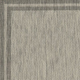 Homeroots 8' X 11' Gray Striped Indoor Outdoor Area Rug  Polypropylene 375211