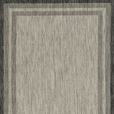 Homeroots 8' X 11' Gray Striped Indoor Outdoor Area Rug  Polypropylene 375211