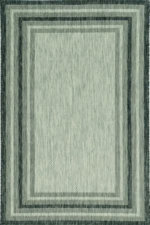 HomeRoots 8' Gray Striped Indoor Outdoor Area Rug - Stylish, Durable, and Versatile for Any Space or Occasion 8' Round 375212
