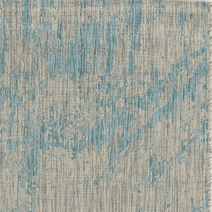 Homeroots 5' X 8' Teal Blue Abstract Indoor Outdoor Area Rug  Polypropylene 375215