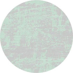 Homeroots 8' Round Blue And Green Round Abstract Indoor Outdoor Area Rug  Polypropylene 375217