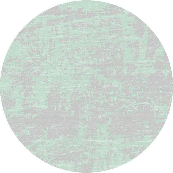 Homeroots 8' Round Blue And Green Round Abstract Indoor Outdoor Area Rug  Polypropylene 375217