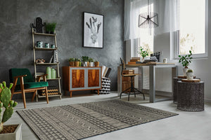 Homeroots 8' X 11' Charcoal Southwestern Indoor Outdoor Area Rug  Polypropylene 375221