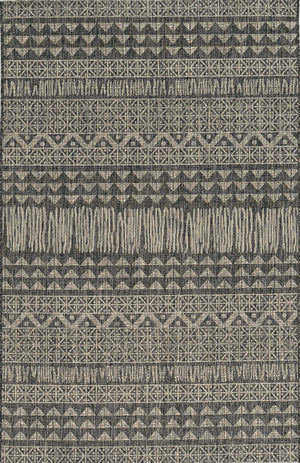 Homeroots 8' X 11' Charcoal Southwestern Indoor Outdoor Area Rug  Polypropylene 375221