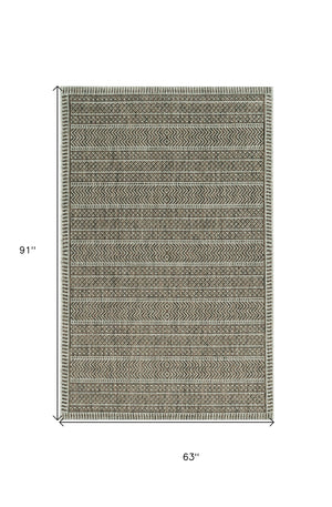 Homeroots 5' X 8' Brown Southwestern Indoor Outdoor Area Rug  Polypropylene 375224