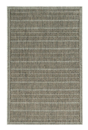 HomeRoots 8' Contemporary Brown and Ivory Geometric Area Rug - Durable, Stylish, and Perfect for High-Traffic Spaces 8" x 11" 375225