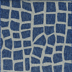 HomeRoots 8' Blue and Gray Abstract Area Rug - Modern, Durable Indoor/Outdoor Design for Versatile Spaces 8' x 11' 375230