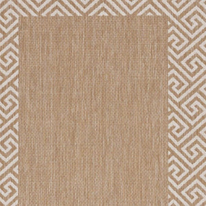 HomeRoots 8' Modern Geometric Area Rug in Natural and Beige – Perfect for Living Rooms, Dining Areas, and More! 8' X 11' 375245
