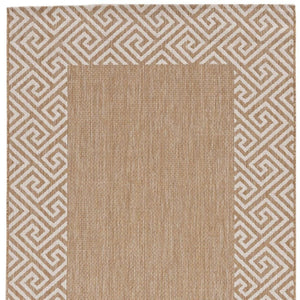 HomeRoots 8' Modern Geometric Area Rug in Natural and Beige – Perfect for Living Rooms, Dining Areas, and More! 8' X 11' 375245