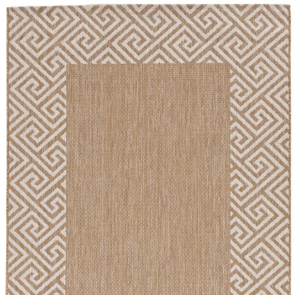 HomeRoots 8' Modern Geometric Area Rug in Natural and Beige – Perfect for Living Rooms, Dining Areas, and More! 8' X 11' 375245