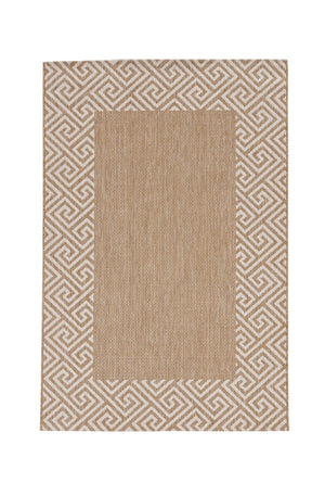 HomeRoots 8' Modern Geometric Area Rug in Natural and Beige – Perfect for Living Rooms, Dining Areas, and More! 8' X 11' 375245