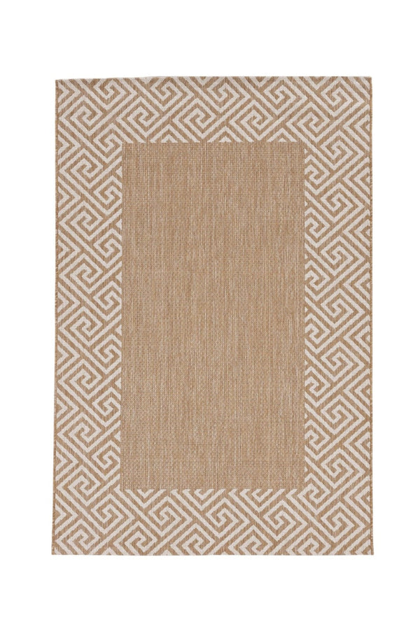 HomeRoots 8' Modern Geometric Area Rug in Natural and Beige – Perfect for Living Rooms, Dining Areas, and More! 8' X 11' 375245