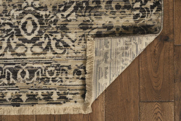 HomeRoots 8' Modern Geometric Area Rug in Natural and Beige – Perfect for Living Rooms, Dining Areas, and More! 8' Round 375246