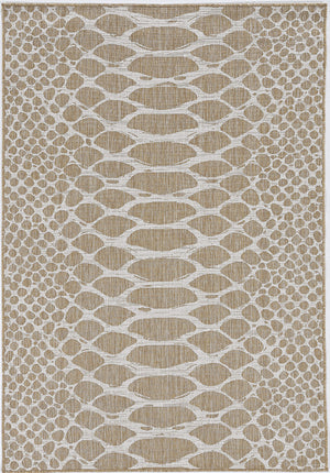 Homeroots 5' X 8' Natural Animal Print Area Rug  Polypropylene 375249