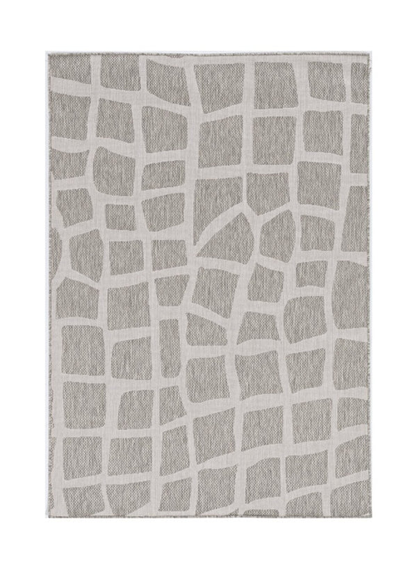 HomeRoots 5' Gray Abstract Area Rug for Indoor & Outdoor Use - Stylish, Durable, and Easy to Clean Design 5' x 8' 375254
