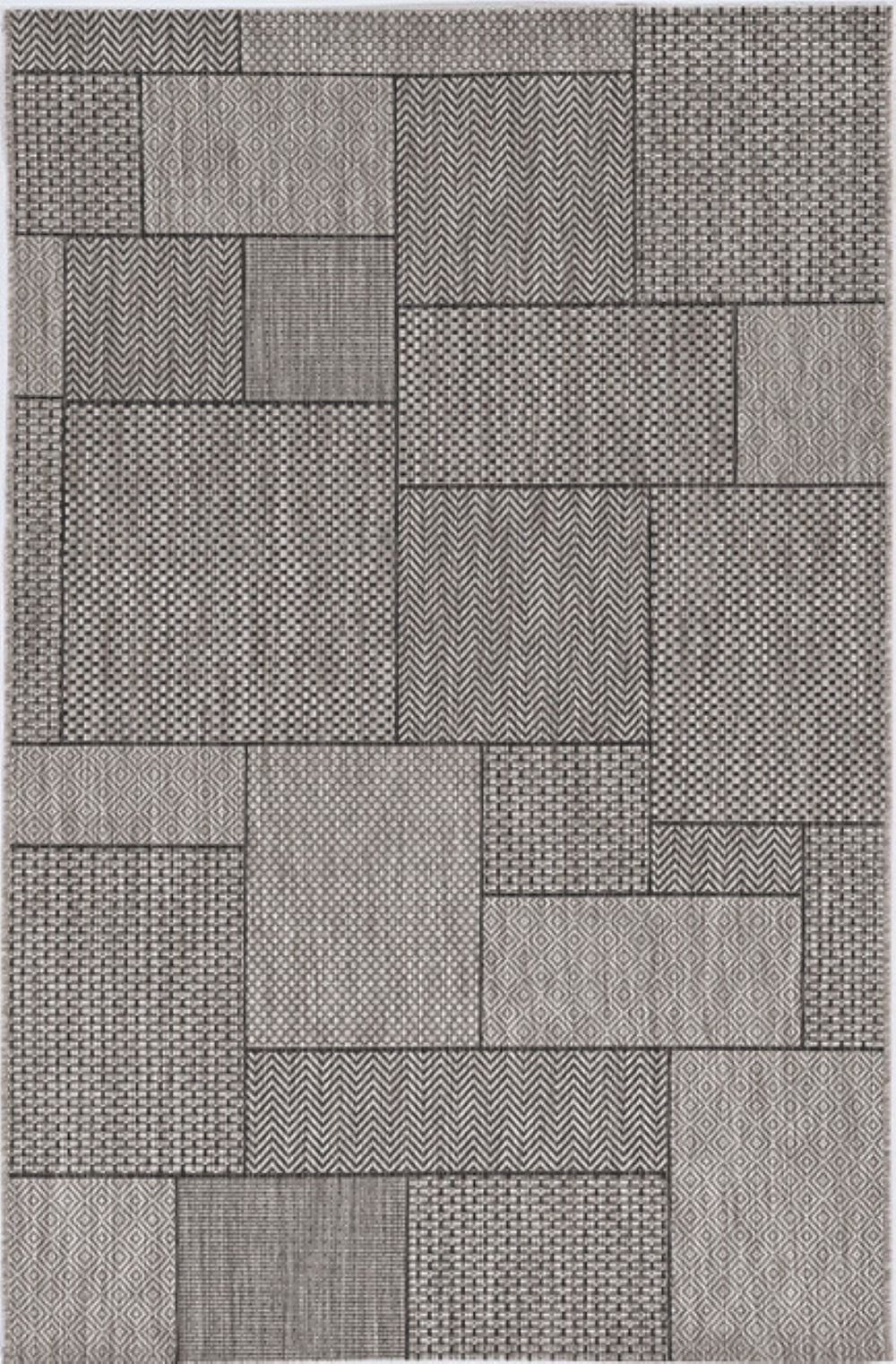HomeRoots 8' Gray Southwestern Indoor/Outdoor Area Rug - Durable, Versatile Design for High-Traffic Spaces 8' x 11' 375260