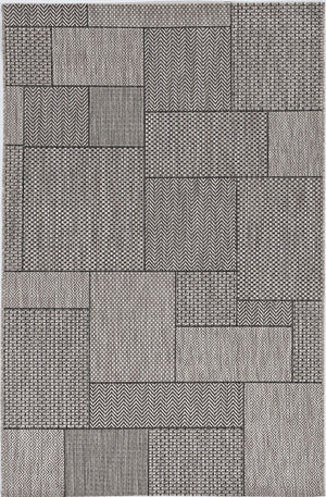 Homeroots 8' X 11' Gray Southwestern Indoor Outdoor Area Rug  Polypropylene 375260