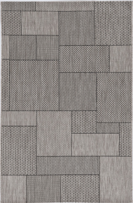 Homeroots 8' X 11' Gray Southwestern Indoor Outdoor Area Rug  Polypropylene 375260