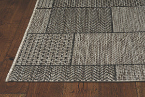 Homeroots 8' X 11' Gray Southwestern Indoor Outdoor Area Rug  Polypropylene 375260