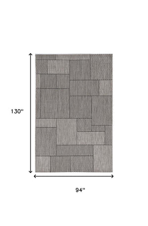 Homeroots 8' X 11' Gray Southwestern Indoor Outdoor Area Rug  Polypropylene 375260
