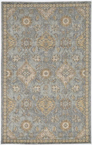 Homeroots 2' X 3' Sage Green Wool Floral Distressed Area Rug  Wool 375269