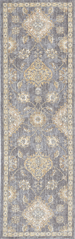 Homeroots 8' Sage Green Machine Woven Vintage Traditional Indoor Runner Rug  Wool 375270