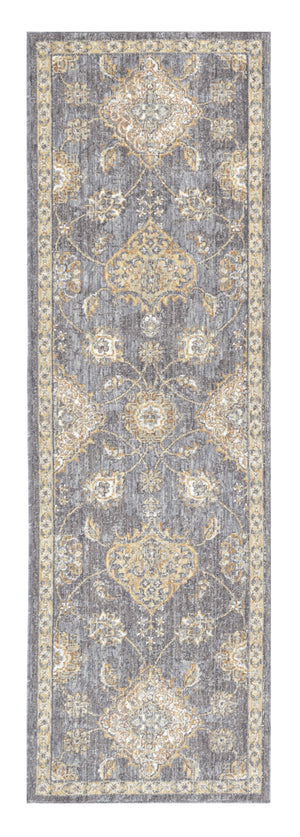 Homeroots 8' Sage Green Machine Woven Vintage Traditional Indoor Runner Rug  Wool 375270