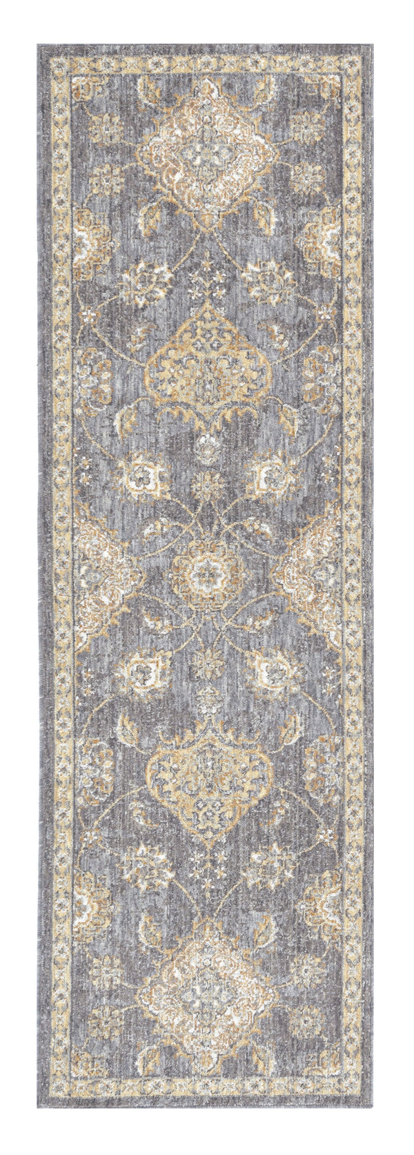 Homeroots 8' Sage Green Machine Woven Vintage Traditional Indoor Runner Rug  Wool 375270