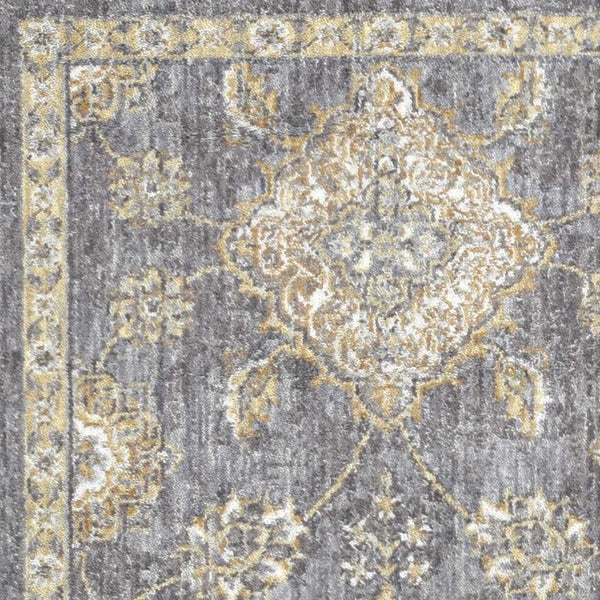 Homeroots 3' X 5' Sage Green Floral Vine Bordered Wool Indoor Area Rug  Wool 375271