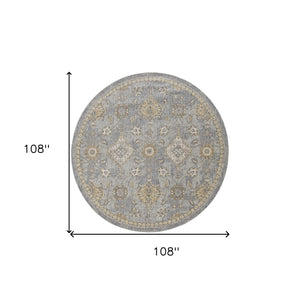 Homeroots 108 X 108 Sage Green Wool Rug  Wool 375275