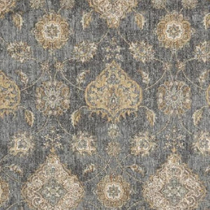 HomeRoots 2' Sage and Slate Gray Floral Medallion Wool Area Rug - Elegant Comfort for Small Spaces 8' X 11' 375280