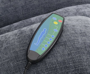 English Elm Blue Power Lift Recliner Chenille with Heat, Massage & Lift Assist — Remote Control, Plush Comfort B062P215447