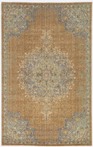 Homeroots 2' X 3' Coffee Wool Medallion Area Rug  Wool 375290