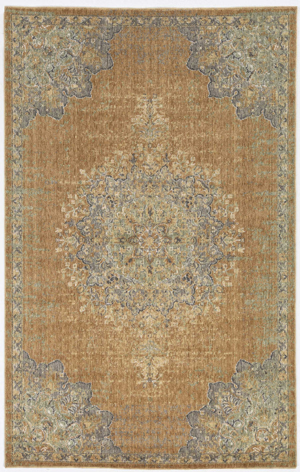 Homeroots 2' X 3' Coffee Wool Medallion Area Rug  Wool 375290