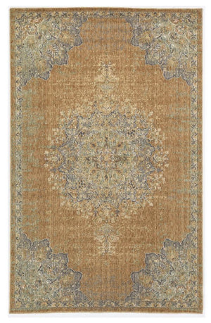 Homeroots 8' X 11' Coffee Brown Machine Woven Floral Medallion Indoor Area Rug  Wool 375294