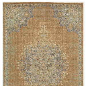 HomeRoots 2' Brown and Gray Wool Medallion Area Rug – Timeless Elegance for Entryways and Small Spaces 8' X 11' 375294