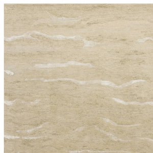 HomeRoots 3'' Hand-Tufted Beige and Ivory Abstract Area Rug - Modern Design for Cozy Spaces and Floors 3' X 5' 375339