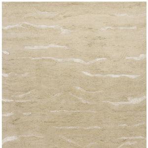 HomeRoots 3'' Hand-Tufted Beige and Ivory Abstract Area Rug - Modern Design for Cozy Spaces and Floors 3' X 5' 375339