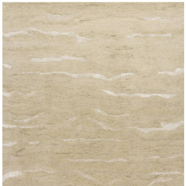 HomeRoots 3'' Hand-Tufted Beige and Ivory Abstract Area Rug - Modern Design for Cozy Spaces and Floors 3' X 5' 375339