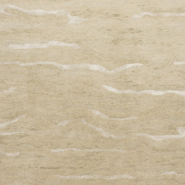 HomeRoots 3'' Hand-Tufted Beige and Ivory Abstract Area Rug - Modern Design for Cozy Spaces and Floors 5' X 7' 375340