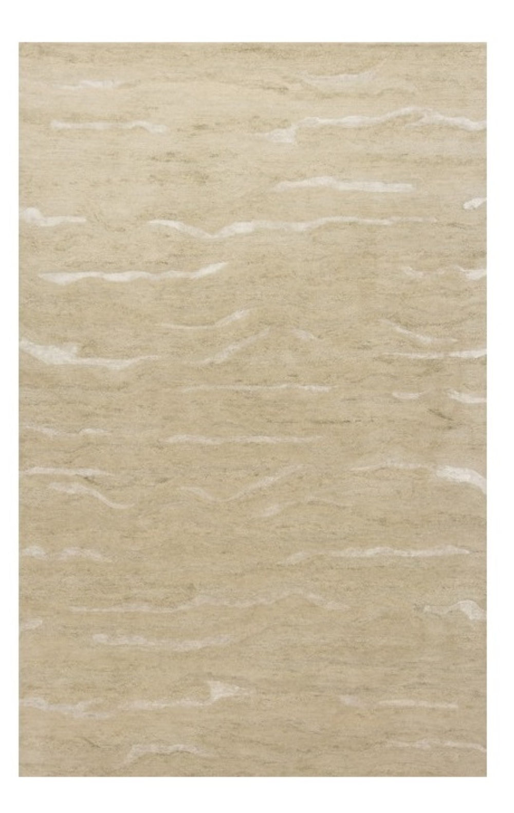 HomeRoots 3'' Hand-Tufted Beige and Ivory Abstract Area Rug - Modern Design for Cozy Spaces and Floors 8' X 10' 375341