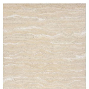 HomeRoots 3' Elegant Beige and Ivory Wool Abstract Hand-Tufted Area Rug - Perfect for Modern Spaces and Comfort 5' X 7' 375344