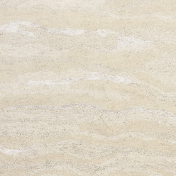 HomeRoots 3' Elegant Beige and Ivory Wool Abstract Hand-Tufted Area Rug - Perfect for Modern Spaces and Comfort 8' X 10' 375345