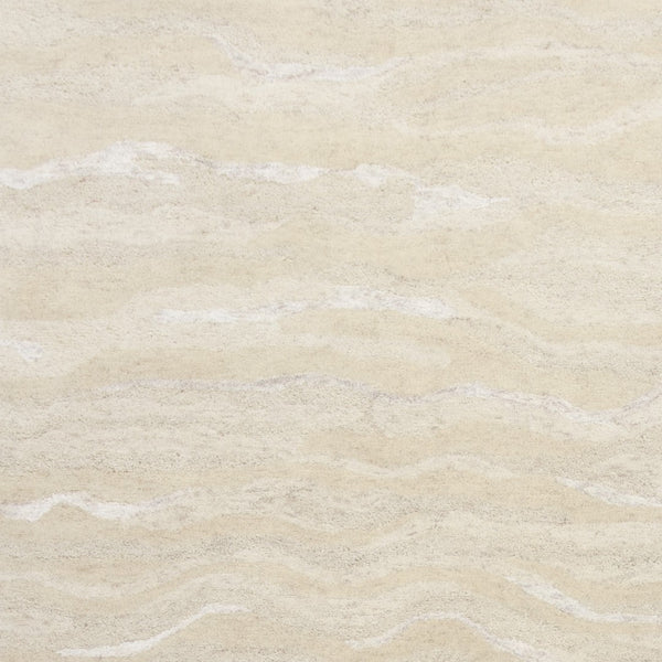 HomeRoots 3' Elegant Beige and Ivory Wool Abstract Hand-Tufted Area Rug - Perfect for Modern Spaces and Comfort 8' X 10' 375345