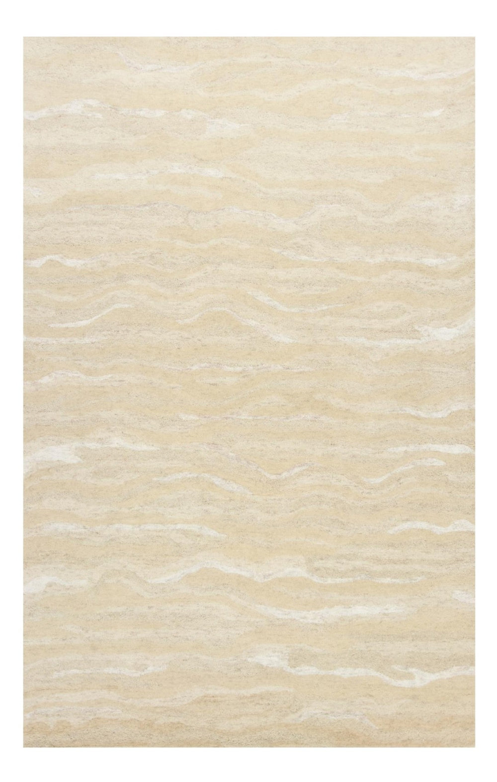 HomeRoots 9' Abstract Hand-Tufted Area Rug in Beige and Ivory - Modern Style for Cozy Living Spaces 9' X 12' 375346