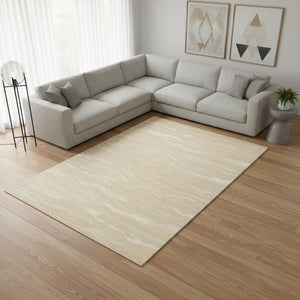 HomeRoots 9' Abstract Hand-Tufted Area Rug in Beige and Ivory - Modern Style for Cozy Living Spaces 9' X 12' 375346