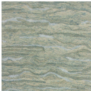 HomeRoots 3' Hand-Tufted Abstract Area Rug in Blue, Green, and Beige – Perfect for Small Space Comfort & Style 3' X 5' 375347
