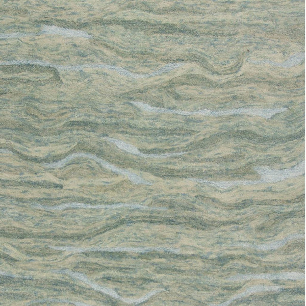 HomeRoots 3' Hand-Tufted Abstract Area Rug in Blue, Green, and Beige – Perfect for Small Space Comfort & Style 3' X 5' 375347