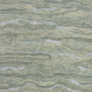 HomeRoots 9' Hand-Tufted Wool Area Rug in Blue and Beige - Luxurious Comfort and Timeless Style for Your Home 9' X 12' 375350