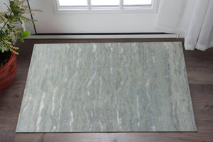 HomeRoots 3' Hand-Tufted Slate Gray and Ivory Abstract Area Rug – Elevate Any Space with Contemporary Elegance 3' X 5' 375351
